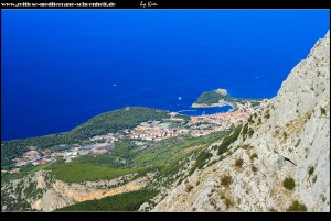 Am Aussichtspunkt Ravna Vlaška - Blick auf Makarska